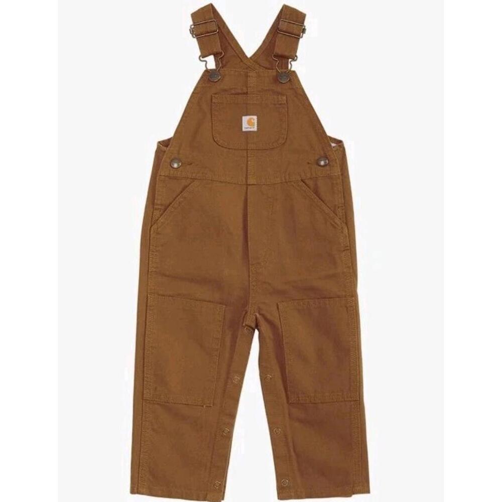 Carhartt Canvas overalls for baby boys 3M Gold-brown #CB3 - Picture 2 of 9